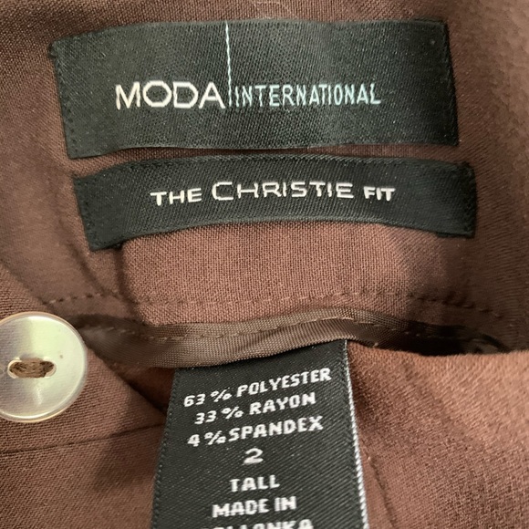 Moda Internationals Pant Christie Fit Brown Size 4 - Picture 4 of 4